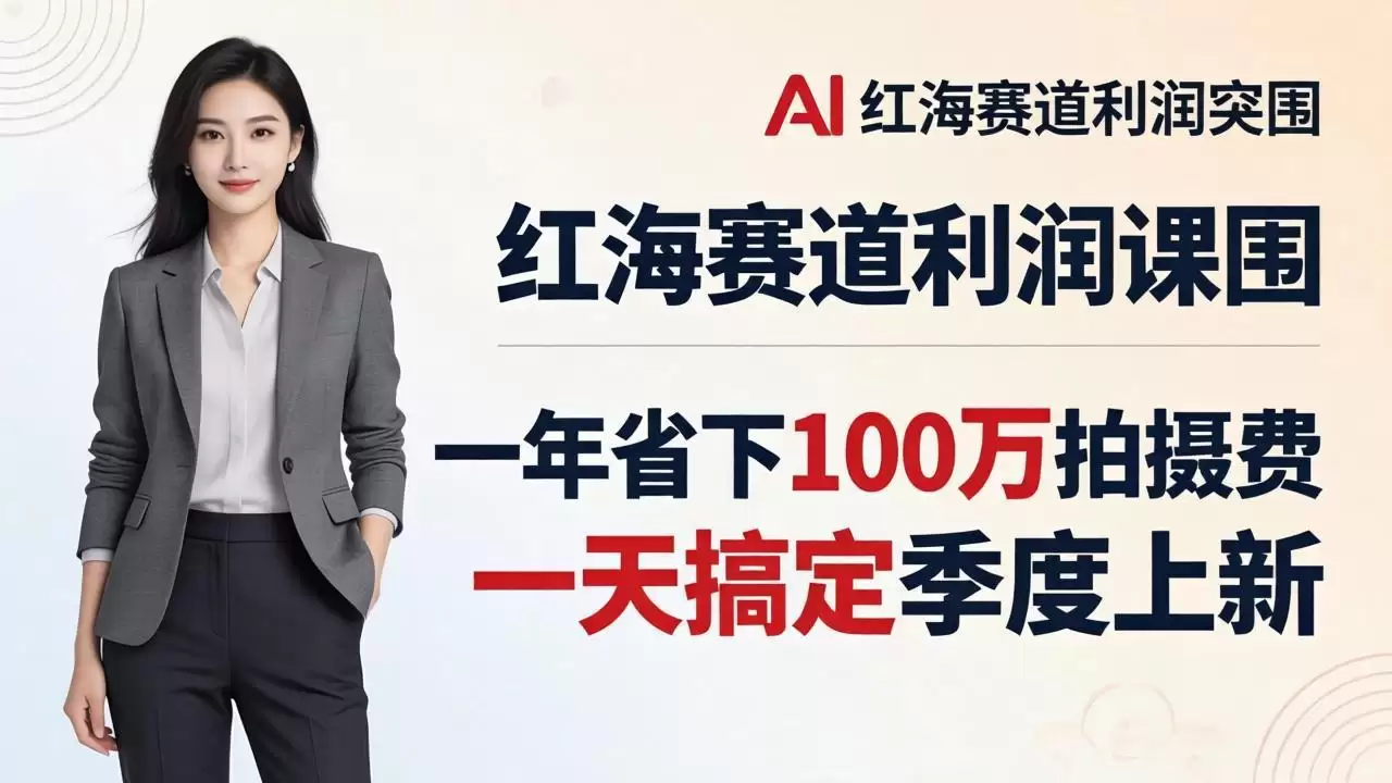 （17884期）服装老板AI模特图课：一年省下100万拍摄费，一天搞定季度上新，红海赛道利润突围-尊多创业网
