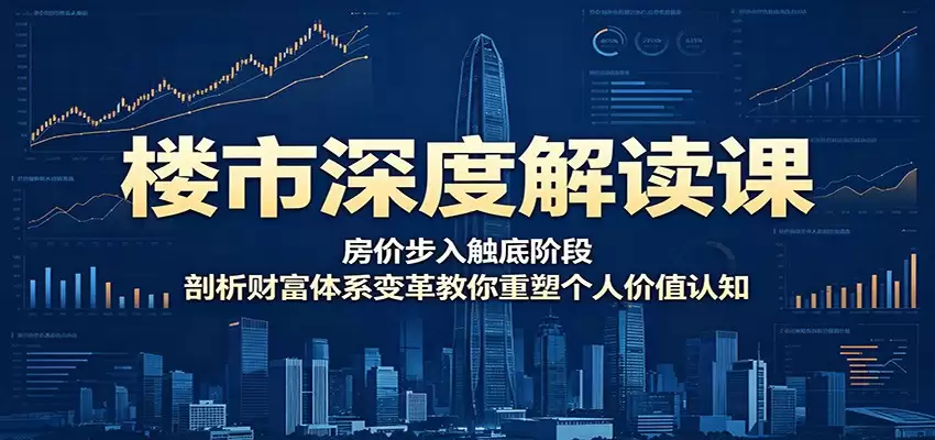 楼市深度解读课：房价步入触底阶段，剖析财富体系变革教你重塑个人价值认知-尊多创业网