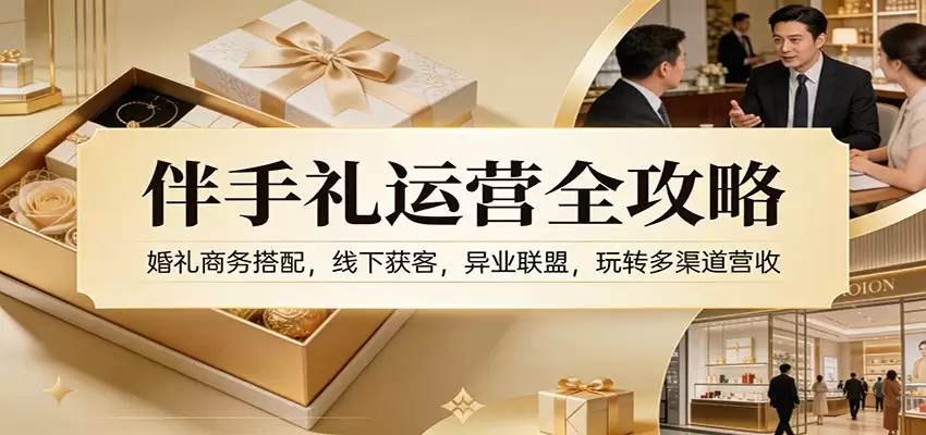 伴手礼运营全攻略：婚礼商务搭配，线下获客，异业联盟，玩转多渠道营收-尊多创业网