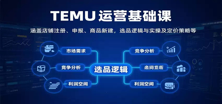 TEMU运营基础课：涵盖店铺注册、申报、商品新建，选品逻辑与实操及定价策略等-尊多创业网