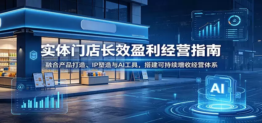 实体门店长效盈利经营指南：融合产品打造、IP塑造与AI工具，搭建可持续增收经营体系-尊多创业网