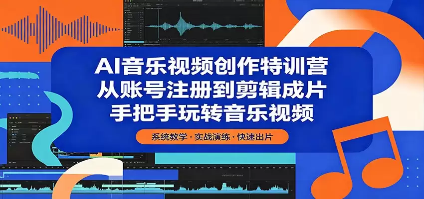 AI音乐视频创作特训营：从账号注册到剪辑成片，手把手玩转音乐视频-尊多创业网