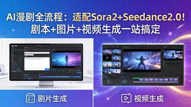 （18400期）AI漫剧全流程：适配Sora2+Seedance2.0！剧本+图片+视频生成一站搞定-尊多创业网