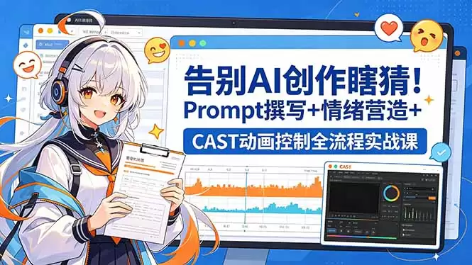 （18473期）告别AI创作瞎猜！Prompt撰写+情绪营造+CAST动画控制全流程实战课-尊多创业网