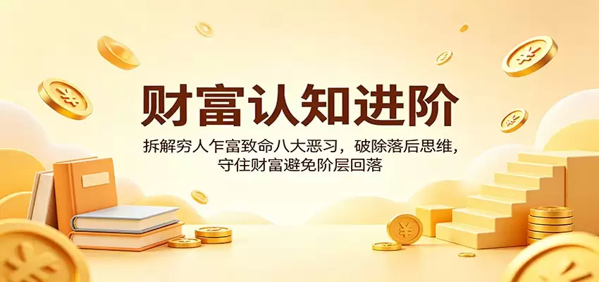 财富认知进阶：拆解穷人乍富致命八大恶习，破除落后思维，守住财富避免阶层回落-尊多创业网