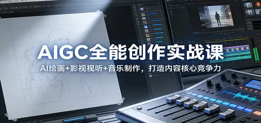 AIGC全能创作实战课：AI绘画+影视视听+音乐制作，打造内容核心竞争力-尊多创业网