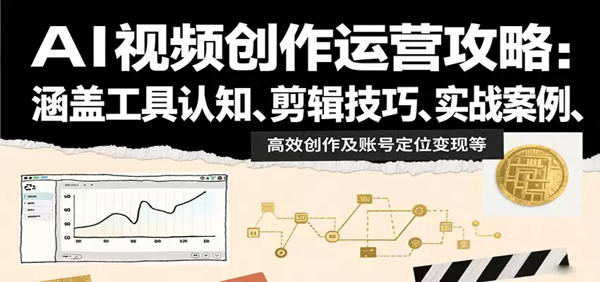 AI视频创作运营攻略：涵盖工具认知、剪辑技巧、实战案例、高效创作及账号定位变现等-尊多创业网
