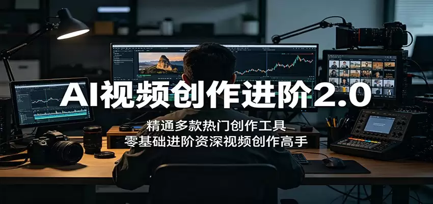 AI视频创作进阶2.0：精通多款热门创作工具，零基础进阶资深视频创作高手-尊多创业网