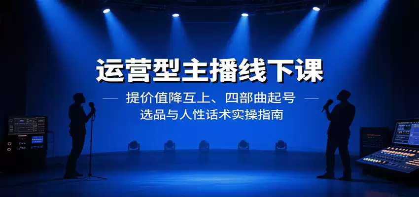 运营型主播线下课：提价值降互上、四部曲起号、选品与人性话术实操指南-尊多创业网