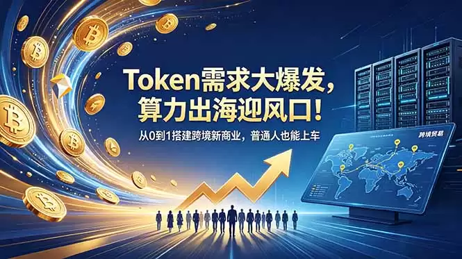 （18889期）Token需求大爆发，算力出海迎风口！从0到1搭建跨境新商业，普通人也能上车-尊多创业网