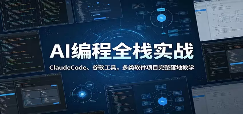 AI编程全栈实战：ClaudeCode、谷歌工具，多类软件项目完整落地教学-尊多创业网