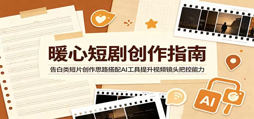 暖心短剧创作指南：告白类短片创作思路搭配AI工具提升视频镜头把控能力-尊多创业网