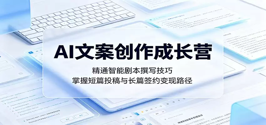 AI文案创作成长营：精通智能剧本撰写技巧，掌握短篇投稿与长篇签约变现路径-尊多创业网