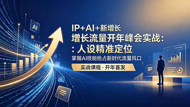 （18530期） IP+AI+新增长 流量开年 峰会实战：人设精准定位 掌握AI技能抢占新时代流量风口-尊多创业网
