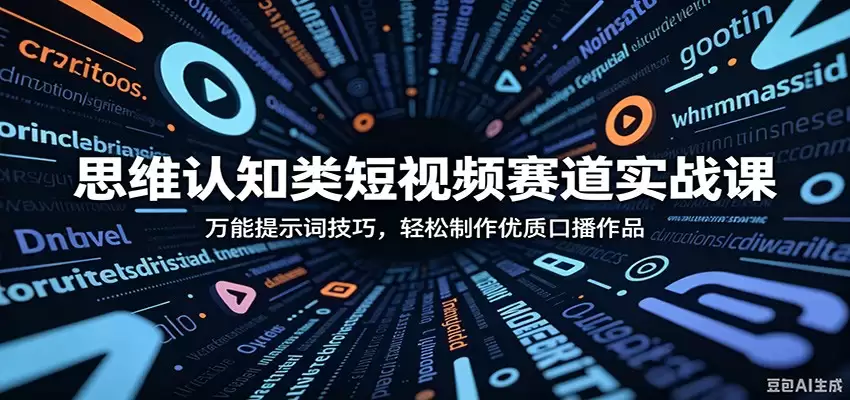 思维认知类短视频赛道实战课：万能提示词技巧，轻松制作优质口播作品-尊多创业网