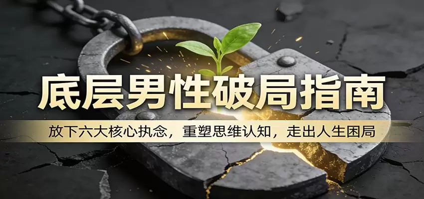 底层男性破局指南：放下六大核心执念，重塑思维认知，走出人生困局-尊多创业网