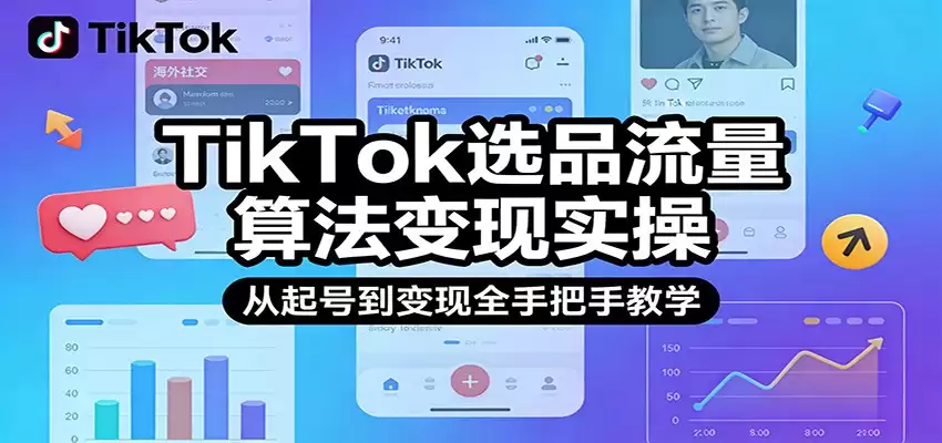 TikTok选品流量算法变现实操，从起号到变现全手把手教学-尊多创业网