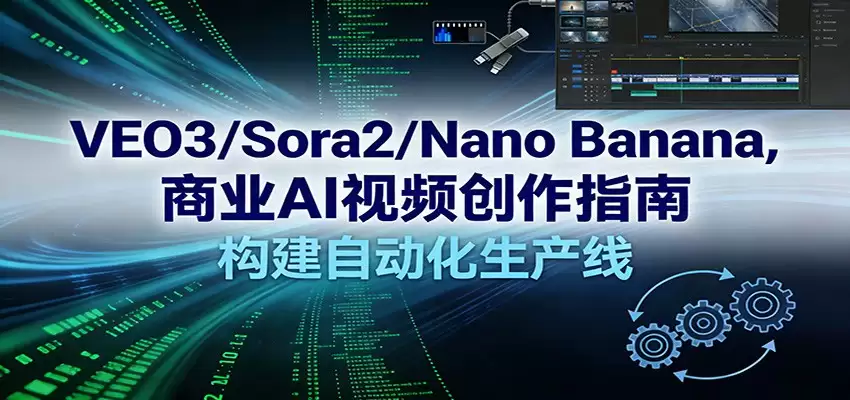 VEO3/Sora2/Nano Banana商业AI视频创作指南，构建自动化生产线-尊多创业网