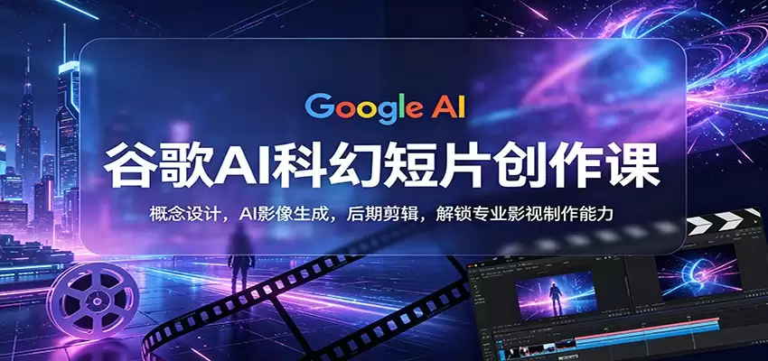 谷歌AI科幻短片创作课：概念设计，AI影像生成，后期剪辑，解锁专业影视制作能力-尊多创业网