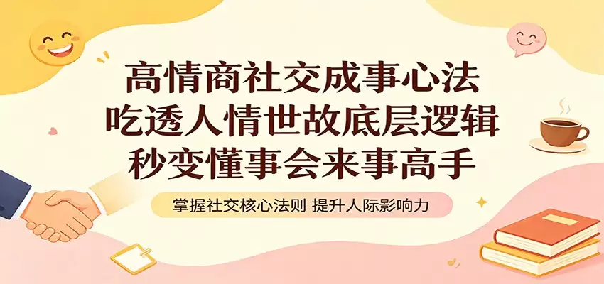 高情商社交成事心法：吃透人情世故底层逻辑，秒变懂事会来事高手-尊多创业网