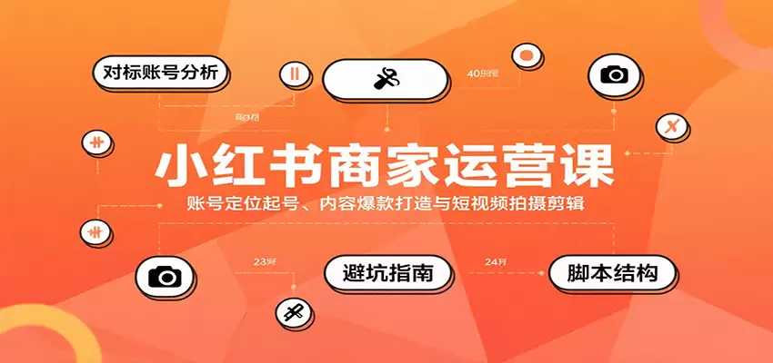 小红书商家运营课，账号定位起号、内容爆款打造与短视频拍摄剪辑-尊多创业网