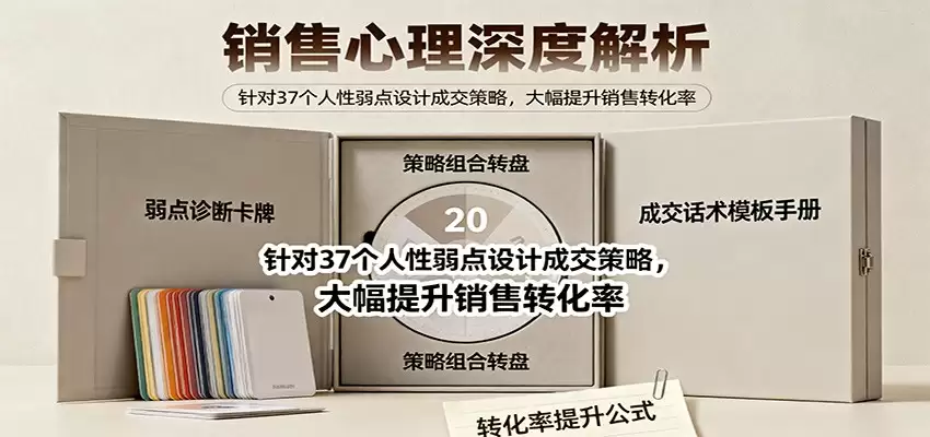 销售心理深度解析：针对37个人性弱点设计成交策略，大幅提升销售转化率！-尊多创业网