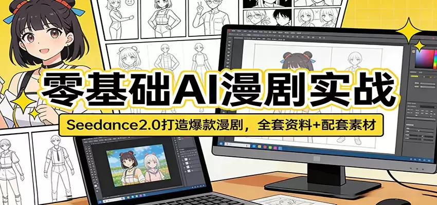 零基础AI漫剧实战：Seedance2.0打造爆款漫剧，全套资料+配套素材-尊多创业网