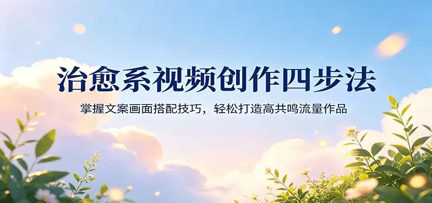 治愈系视频创作四步法：掌握文案画面搭配技巧，轻松打造高共鸣流量作品-尊多创业网
