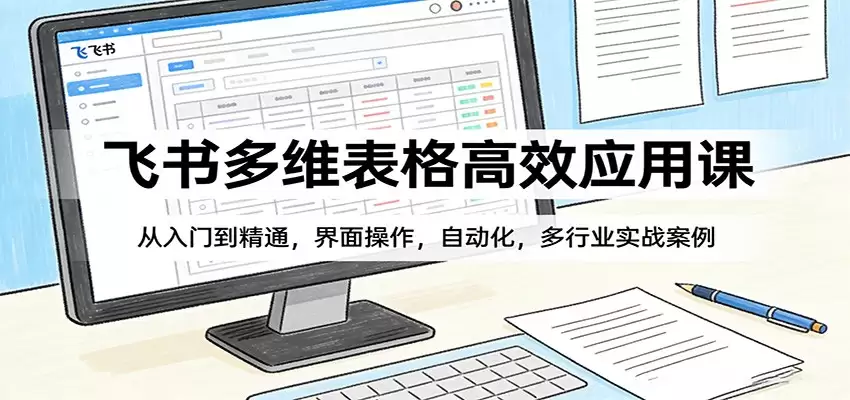 飞书多维表格高效应用课：从入门到精通，界面操作，自动化，多行业实战案例-尊多创业网