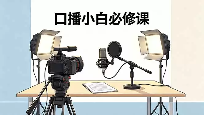 （18428期）口播小白必修课：录像收音灯光设备+脚本撰写，搭专业级录制场景-尊多创业网