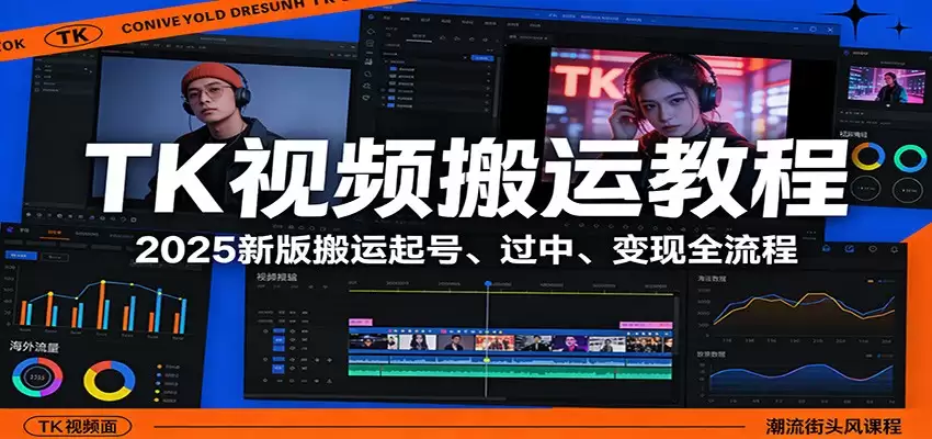 TK视频搬运教程：2025新版搬运起号、过中、变现全流程-尊多创业网