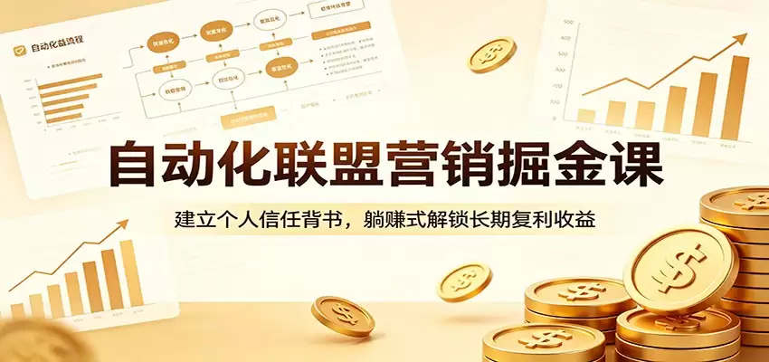 自动化联盟营销掘金课：建立个人信任背书，躺赚式解锁长期复利收益-尊多创业网