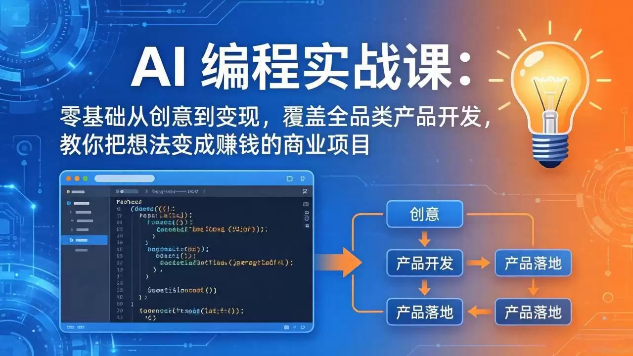 (18806期)AI编程实战课-第三期-6月更新:零基础从创意到变现,覆盖全品类产品开发,把想法变成赚钱项目-尊多创业网