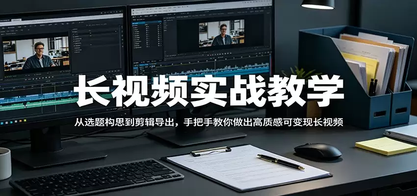 长视频实战教学，从选题构思到剪辑导出，手把手教你做出高质感可变现长视频-尊多创业网