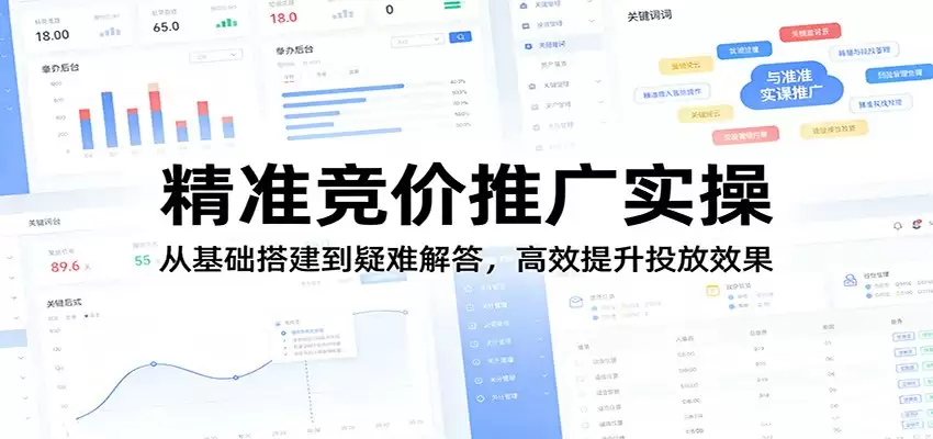 精准竞价推广实操：从基础搭建到疑难解答，高效提升投放效果-尊多创业网
