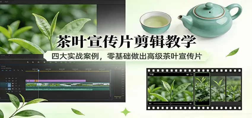 茶叶宣传片剪辑教学：四大实战案例，零基础做出高级茶叶宣传片-尊多创业网