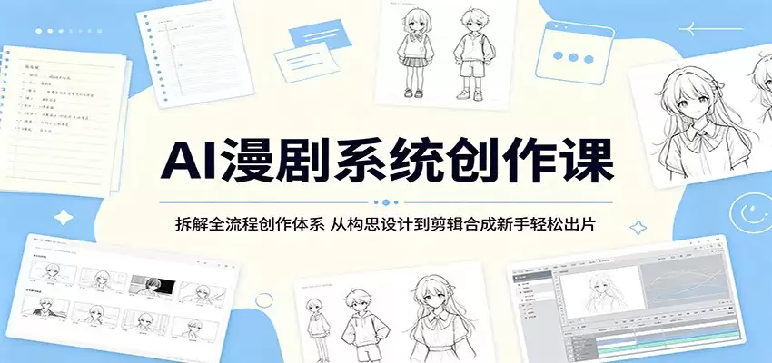 AI漫剧系统创作课：拆解全流程创作体系，从构思设计到剪辑合成新手轻松出片-尊多创业网