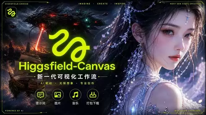 （18502期）Higgsfield Canvas AI视频制作详解，节点式工作流搭建，重构新式视频创作完整教程-尊多创业网