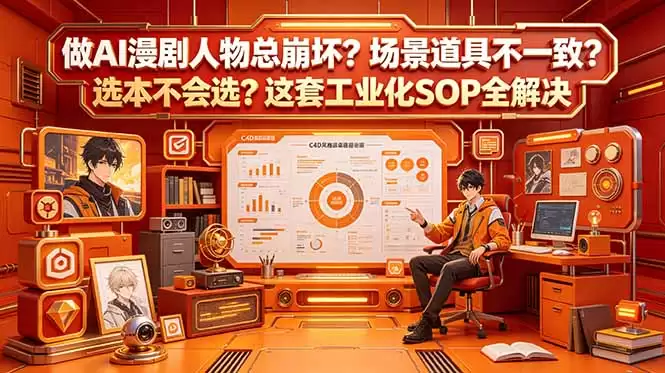 （18850期）做AI漫剧人物总崩坏？场景道具不一致？选本不会选？这套工业化SOP全解决 (更新)-尊多创业网