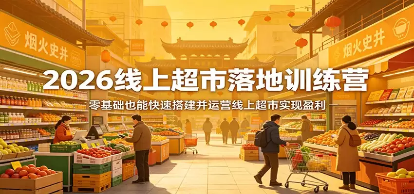 2026线上超市落地训练营，零基础也能快速搭建并运营线上超市实现盈利-尊多创业网