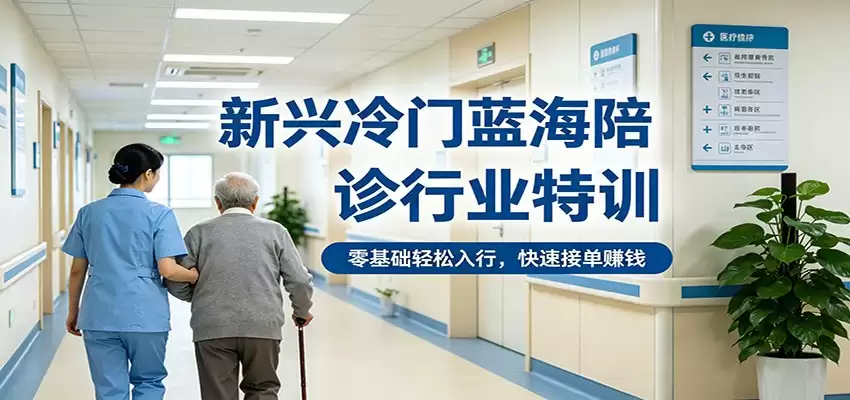 新兴冷门蓝海陪诊行业特训，零基础轻松入行，快速接单赚钱-尊多创业网