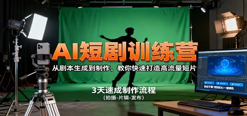 AI短剧训练营，从剧本生成到制作，教你快速打造高流量短片-尊多创业网