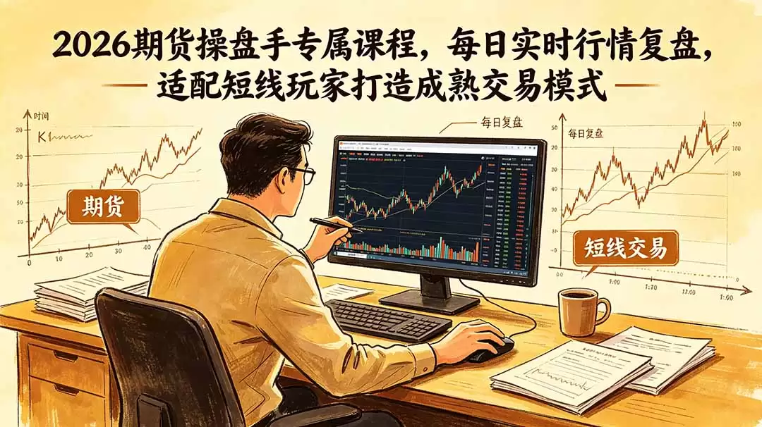 （18902期）2026期货操盘手专属课程-更新6月，每日实时行情复盘，适配短线玩家打造成熟交易模式-尊多创业网