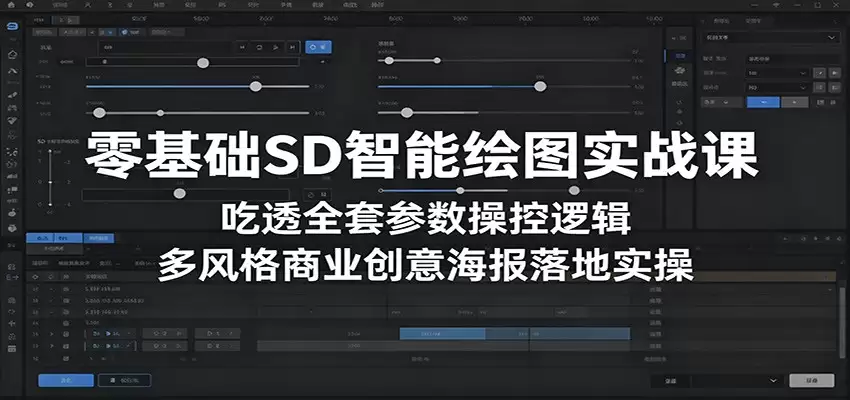 零基础SD智能绘图实战课：吃透全套参数操控逻辑，多风格商业创意海报落地实操-尊多创业网