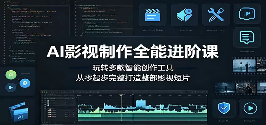 AI影视制作全能进阶课：玩转多款智能创作工具，从零起步完整打造整部影视短片-尊多创业网