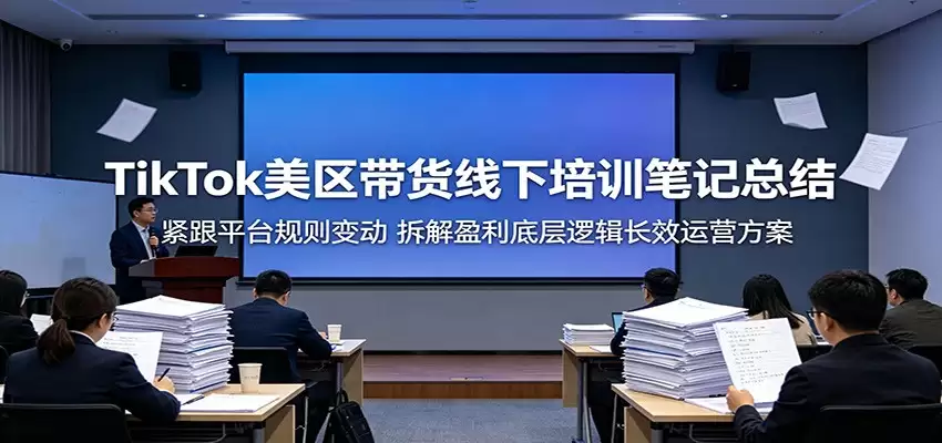 TikTok美区带货线下培训笔记总结：紧跟平台规则变动，拆解盈利底层逻辑长效运营方案-尊多创业网