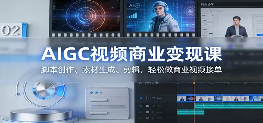 AIGC视频商业变现课：脚本创作、素材生成、剪辑，轻松做商业视频接单-尊多创业网