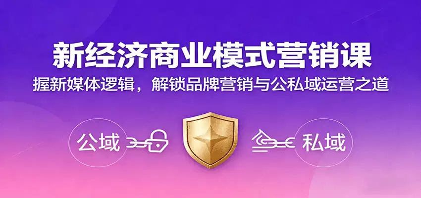 新经济商业模式营销课，握新媒体逻辑，解锁品牌营销与公私域运营之道-尊多创业网