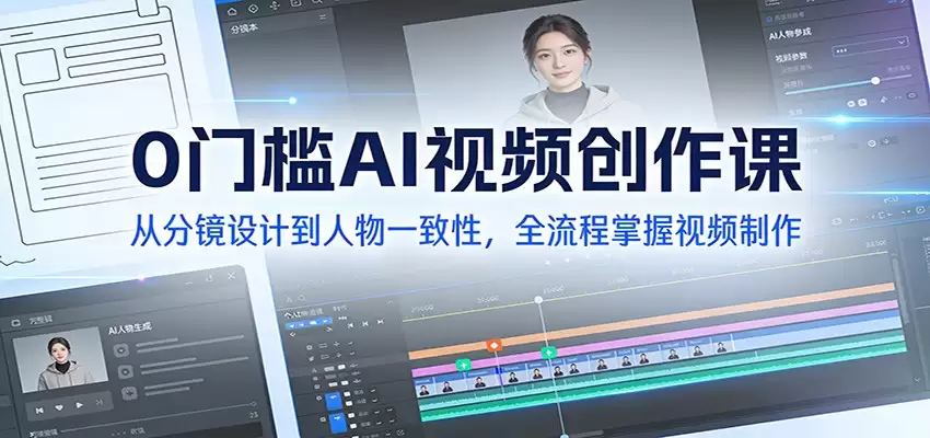 0门槛AI视频创作课：从分镜设计到人物一致性，全流程掌握视频制作-尊多创业网