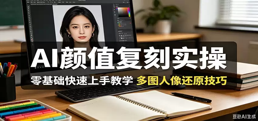 AI颜值复刻实操，零基础快速上手教学，多图人像还原技巧-尊多创业网